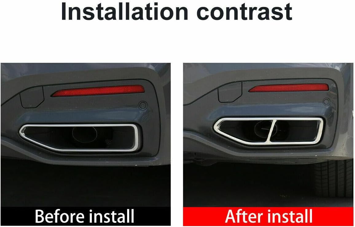 ya 10 9.16 baidi Chrome Silver Tip Cover Decoration for BMW 7 Series G11 G12 2016-18-