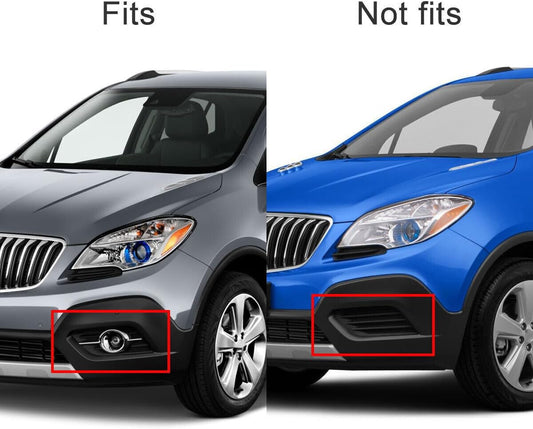 ya 4 8.14 One pair of front fog lamp bezel covers with chrome trim fits for Buick Encore 2013-2016