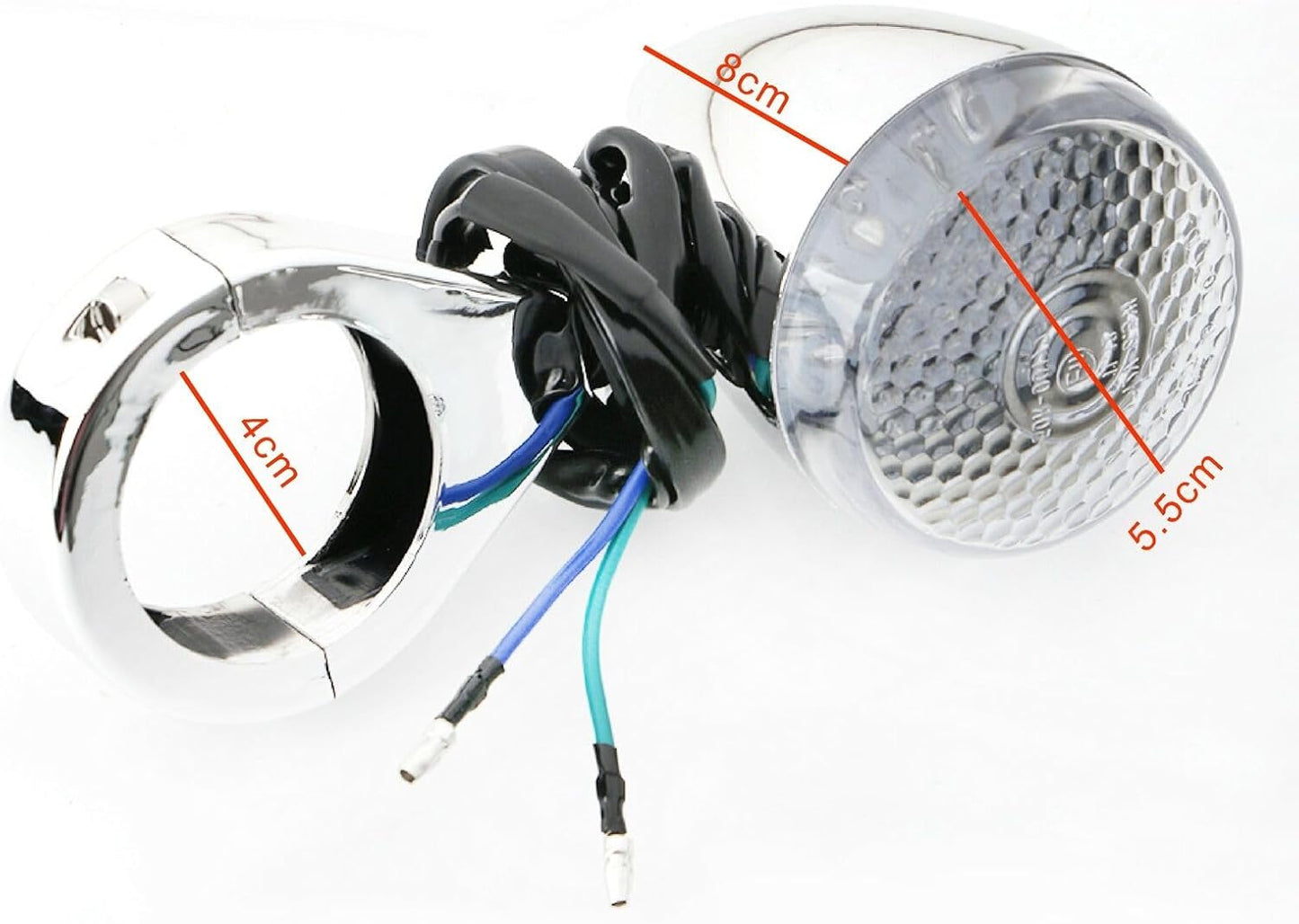 ya 4 8.14 Motorcycle Turn Signal Blinker LED Light 39mm Clamp Chrome For Harley Davidson