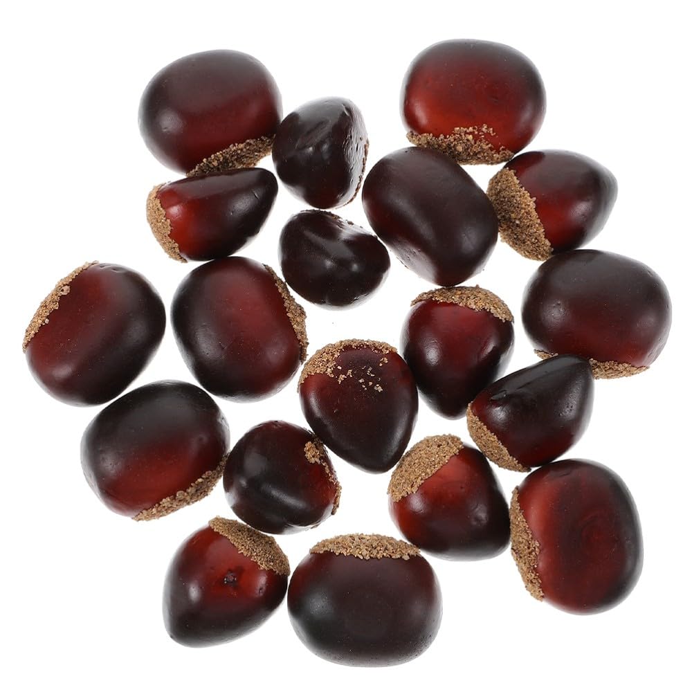 ya 13 9.15 baidi 30 Pcs Simulated Chestnut Nuts Artificial Realistic Display Cake