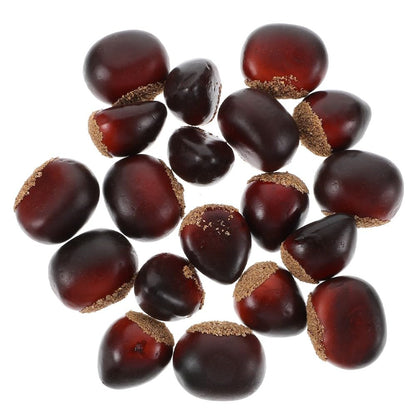 ya 13 9.15 baidi 30 Pcs Simulated Chestnut Nuts Artificial Realistic Display Cake