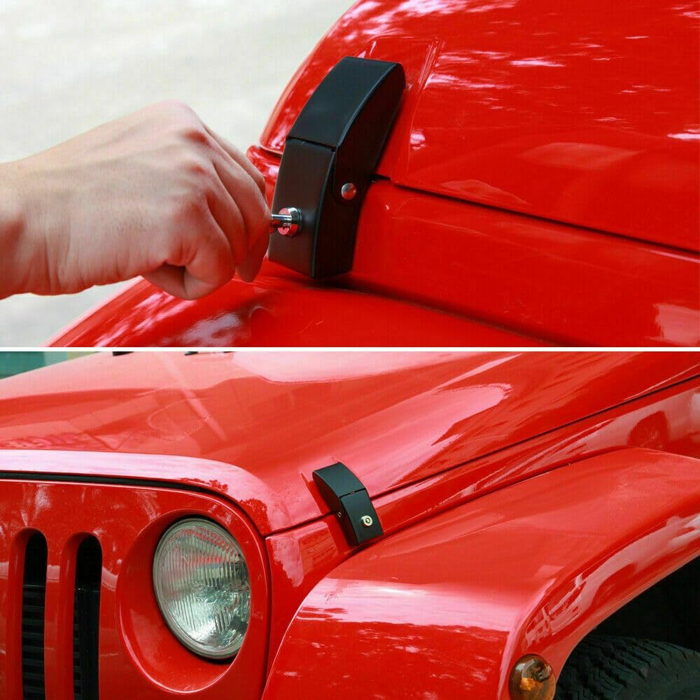ya 4 8.14 Locking Hood Side Catch Latch Buckle Lock for 2007-23 for Jeep for Wrangler JK JKU JL JT