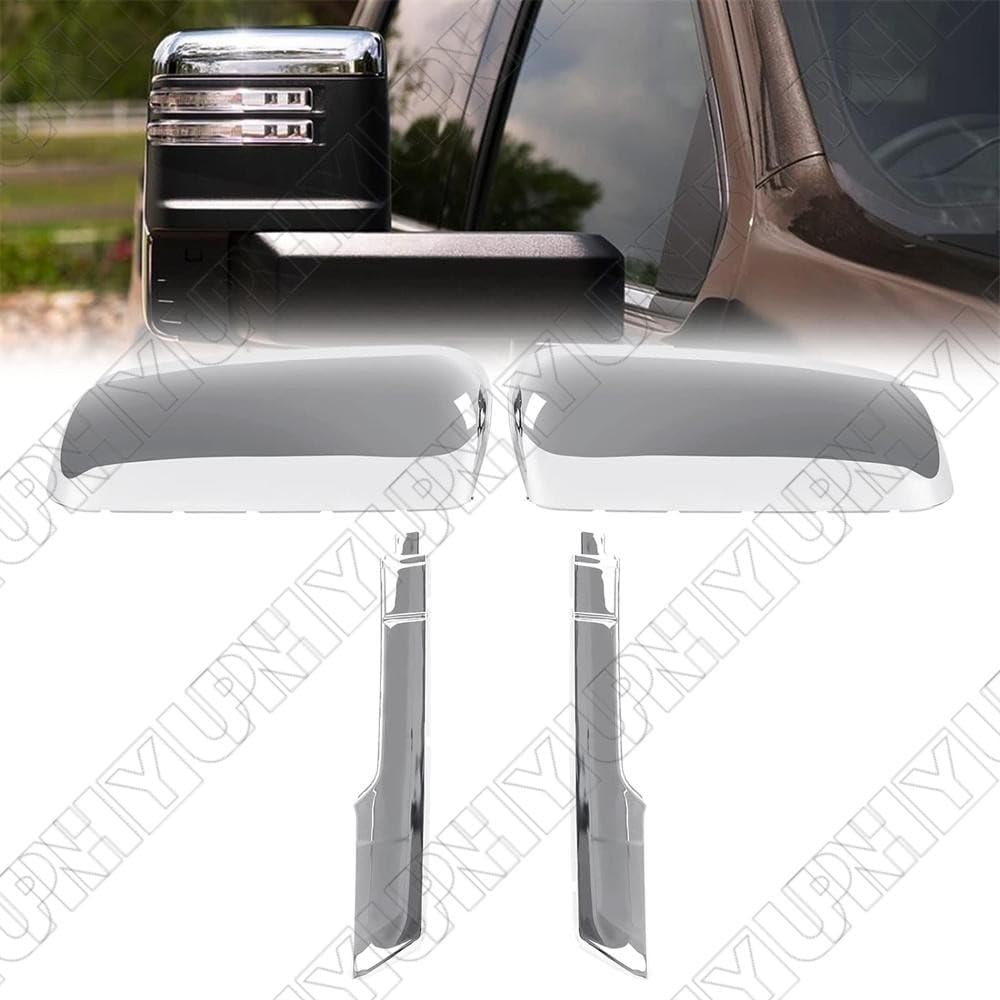ya 4 8.14 Top&Side Mirror Cover Caps for Chevy Silverado for GMC for Sierra HD 2500 3500 2020-2023