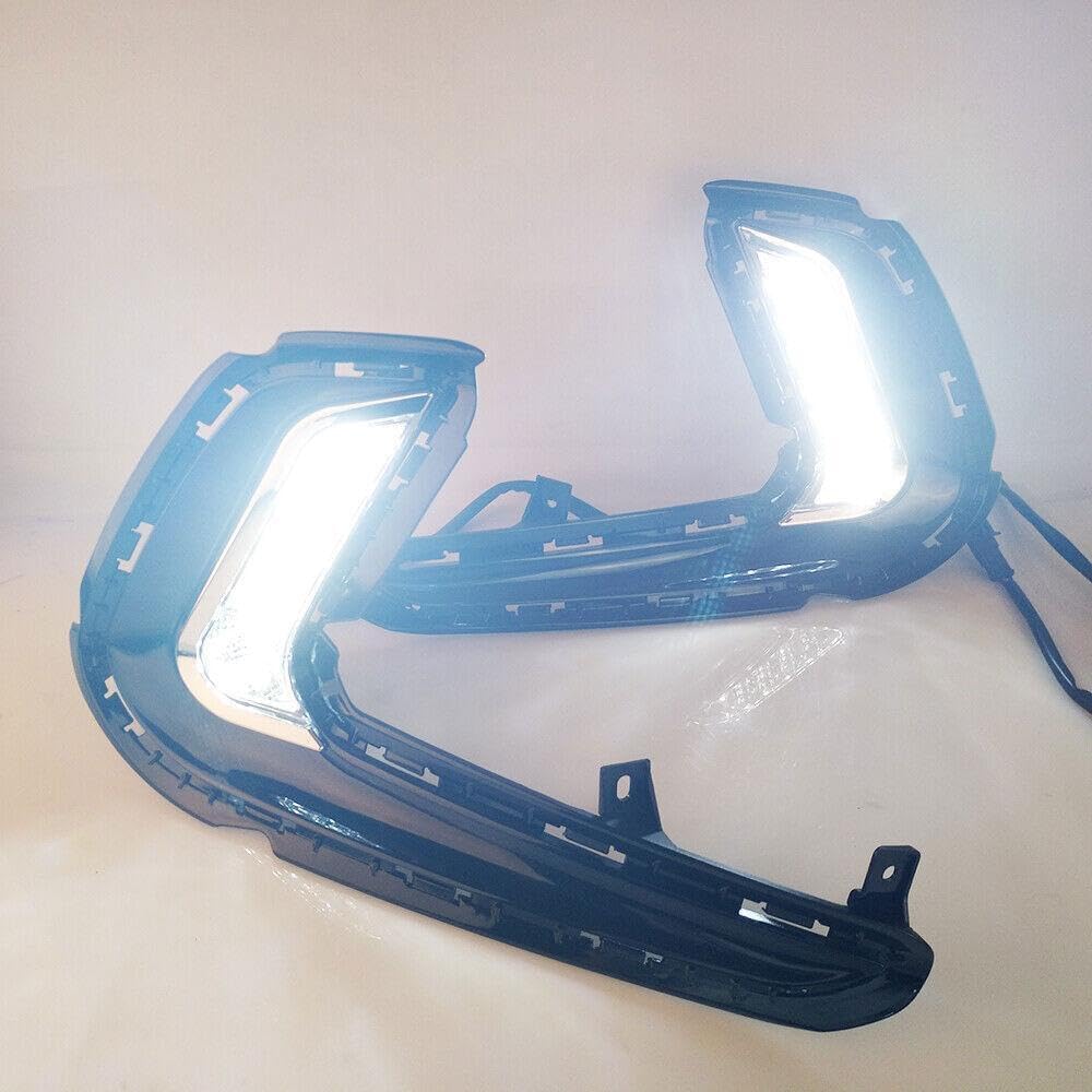 ya 13 9.15 baidi for Hyundai Elantra LED DRL Daytime Running Fog Light Turn Signal Lamp 2017