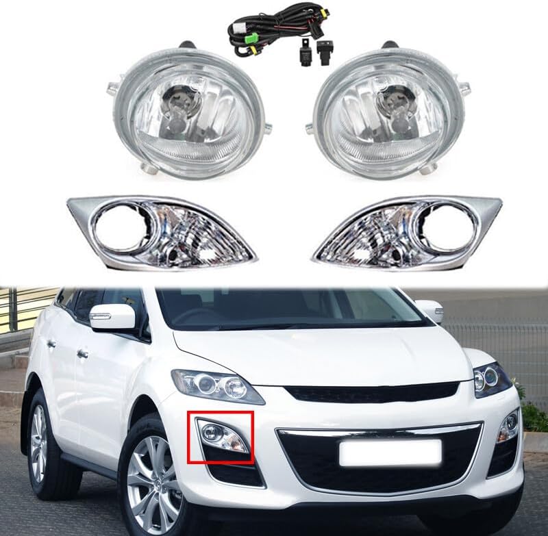 ya 9 10.24 For 2010-2012 for Mazda CX-7 Front Fog Light Driving Lamp With Wire Switch 1Set