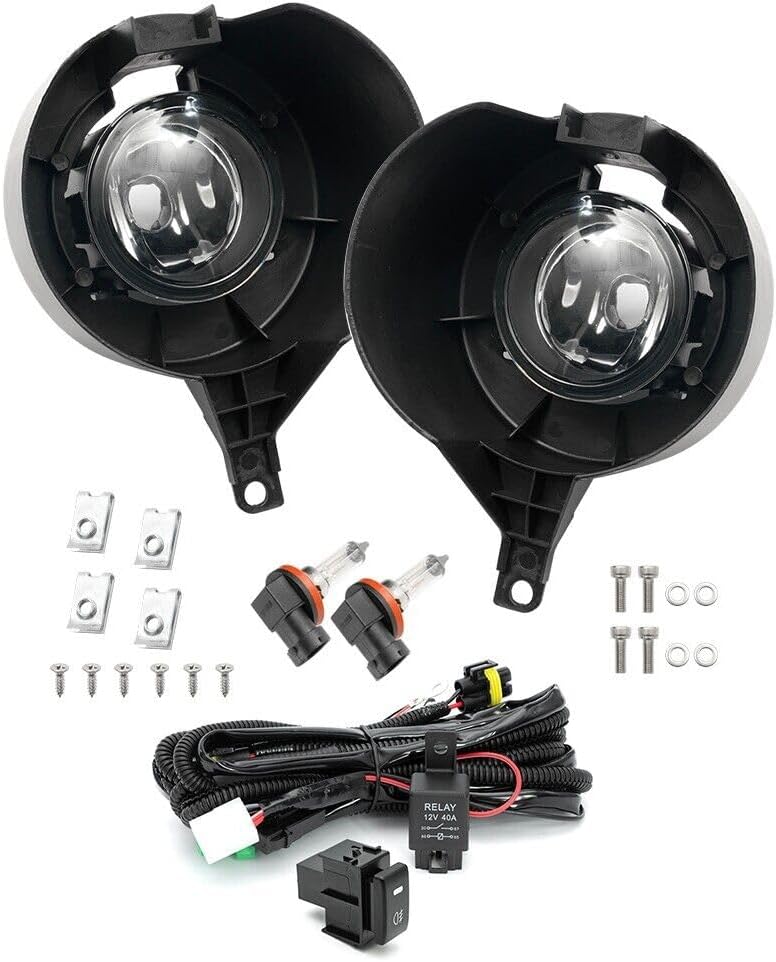 ya 4 8.10 for Nissan Frontier D40 with Chrome Steel Bumper DRL Halogen Fog Lights Driving Lights 