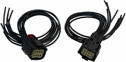 ya 4 8.10 2 pieces of headlight connector Pigtail 6 needle and thread 8-way, suitable for 2016-18 for Chevrolet Camaro