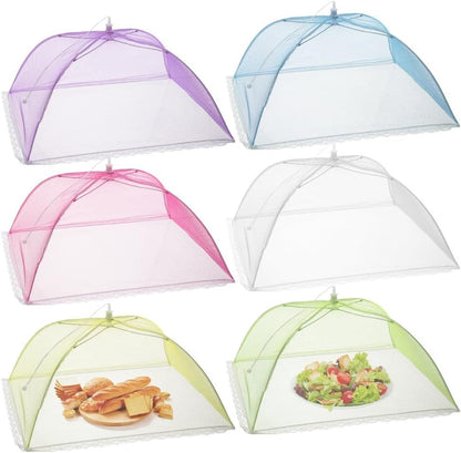 ya 14 9.20 baidi 6Pcs Mesh Food Cover 17 Inch Collapsible Food Net Cover Tent Umbrella S n-1