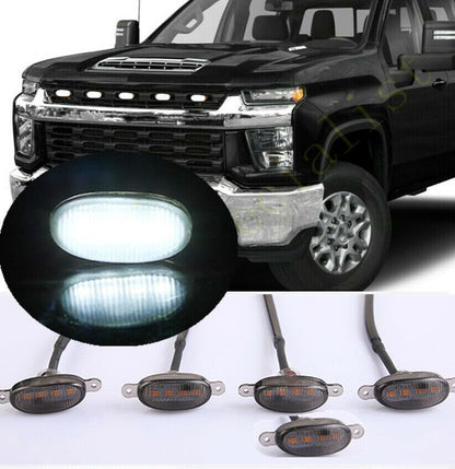 ya 13 9.15 baidi Front grille white LED lights Raptor style for Chevrolet Silverado 3500 HD