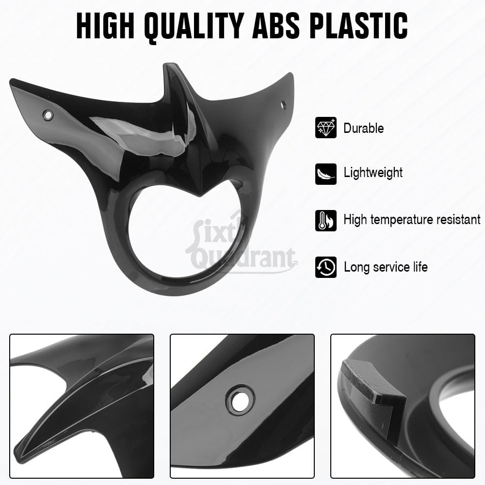 ya 23 10.7 baidi Gloss Black Front Healight Bezel Fit For Indian Chieftain Roadmaster Dark Horsea