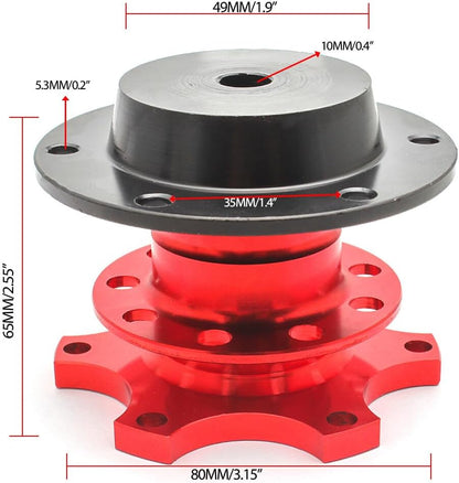 ya 10 9.16 zhengce Sports Steering Wheel Quick Release Snap Off Boss Kit Hub Adapter Red Unive