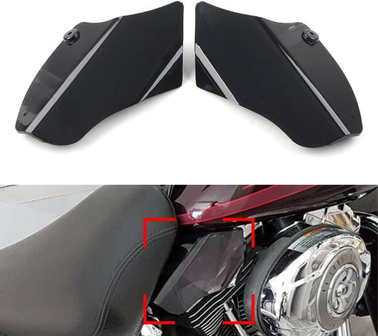ya 4 8.10 1 Pair ABS Saddle Shields Heat Deflector Fit for Harley Softail Fatboy FLSTF