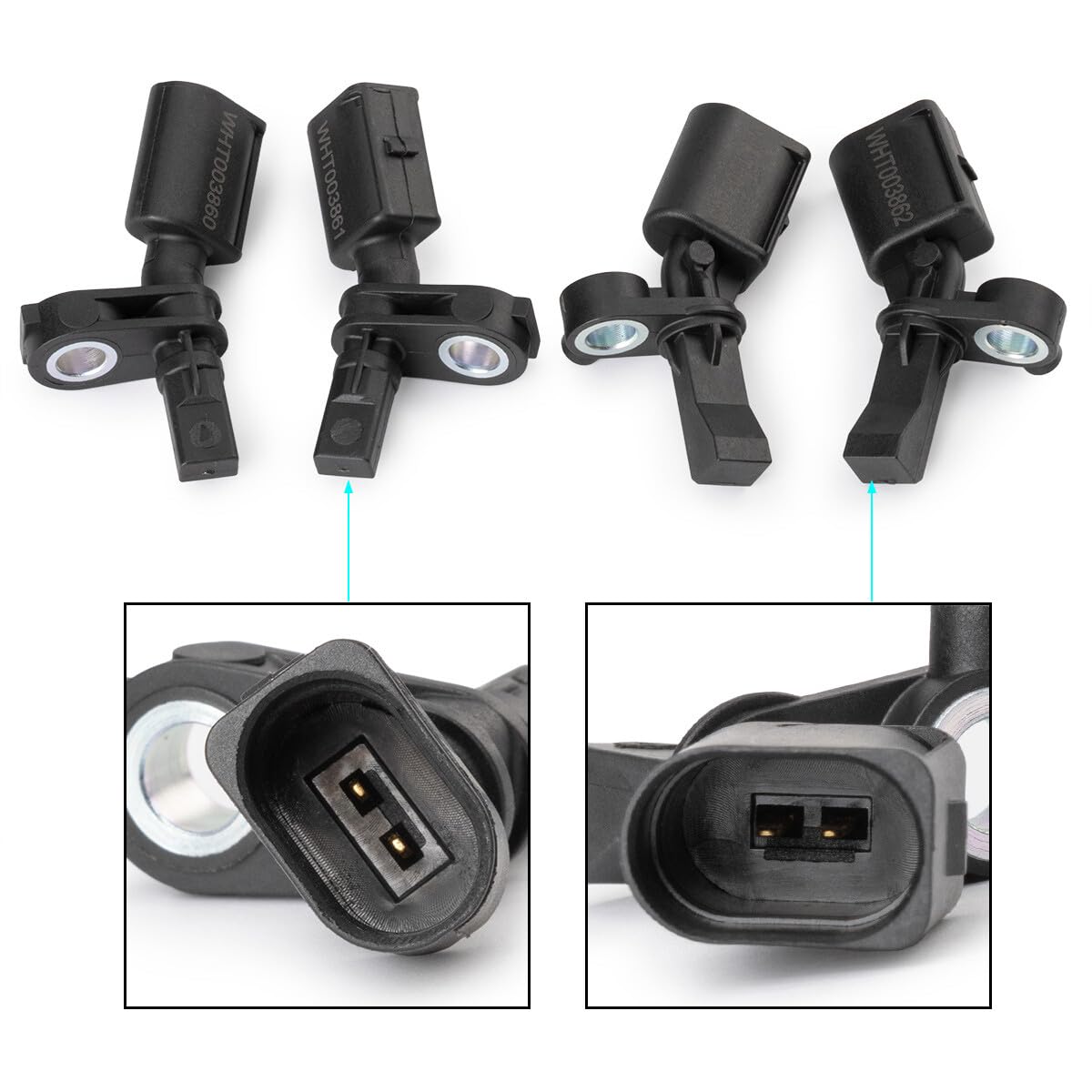 ya 9 10.24 Set of 4 ABS Wheel Speed Sensor WHT003860 WHT 003 861 WHT 003 862 WHT003863