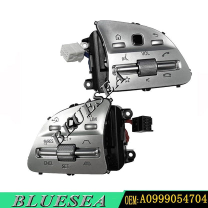 ya 4 8.8 Steering Wheel Switch Button A0999054704 for Mercedes-Benz (Silver)