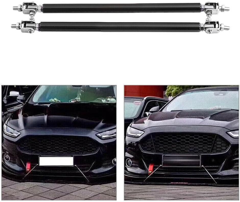 ya 4 8.8.2 20cm Adjustable Front Bumper Lip Splitter Strut Rod Tie Support Bar Black