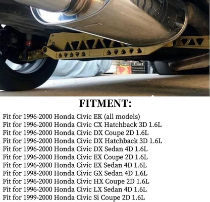 ya 13 9.15 baidi Billet Rear Lower Control Arm + Subf for Ram e Brace +Tie Bar for Honda for Civic EK 96-00