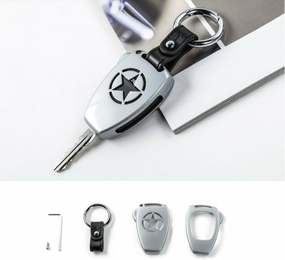 ya 5 8.24 baidi Metal Remote Key Fob Cover Case for Jeep for Wrangler JK/Compass 08-15/Patriot 11-16