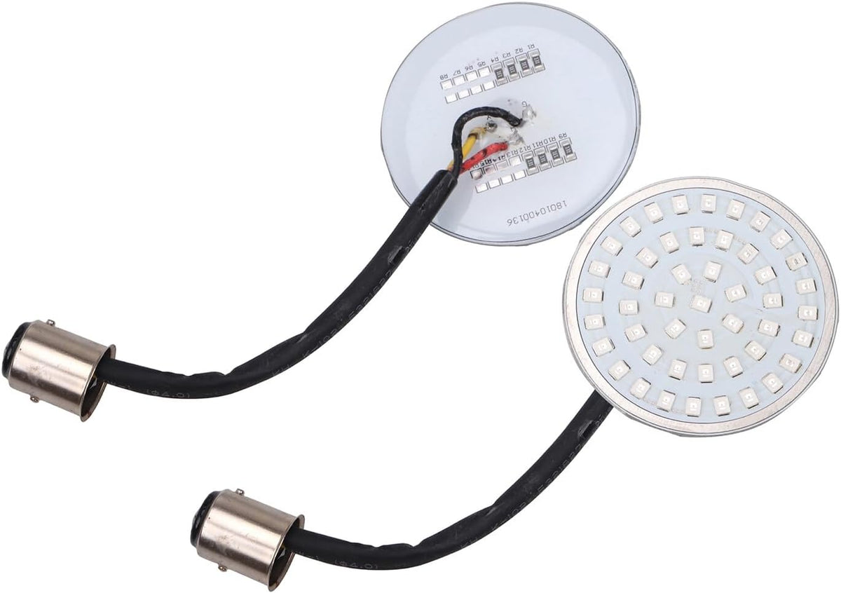 ya 4 8.14 4 Pack 2 Inch Rear 1157 LED Turn Signal Tail Light Inserts for Harley Davidson 