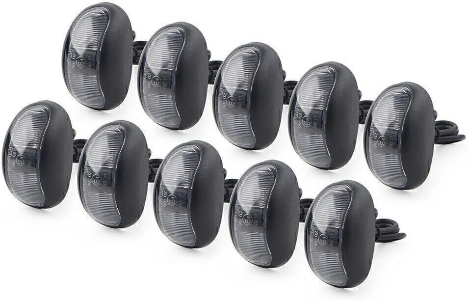 ya 13 9.15 baidi 10pcs For Truck Trailer RV Boat Red & Yellow 2 LED Side Marker Trailer Ligh