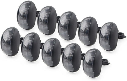 ya 13 9.15 baidi 10pcs For Truck Trailer RV Boat Red & Yellow 2 LED Side Marker Trailer Ligh