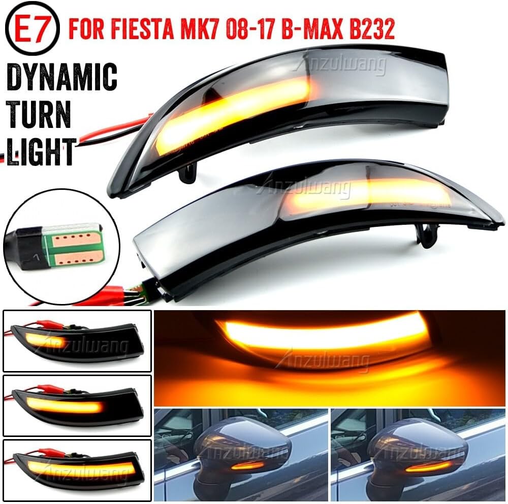 ya 4 8.14 Dynamic Side Turn Signal Light for Ford Fiesta B-Max B232 MK6 2008-2017