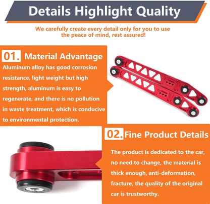 ya 13 9.15 baidi Rear Lower Control Arm Red Billet for Honda for Civic 96-00 EK DX SI w/Bushing