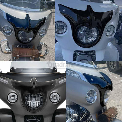 ya 23 10.7 baidi Gloss Black Front Healight Bezel Fit For Indian Chieftain Roadmaster Dark Horse