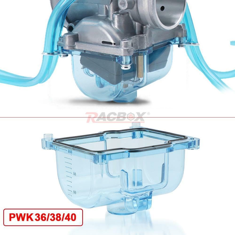 ya 2 8.15 Blue Plastic Transparent Carburetor Float Bowl For PWK 36 38 40mm Big Bore Carb