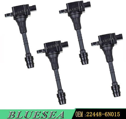 ya 4 8.14 4 pcs Ignition Coil fit 2001-2006 for Nissan Sentra Almer 1.8L 22448-6N015 AIC-4004G