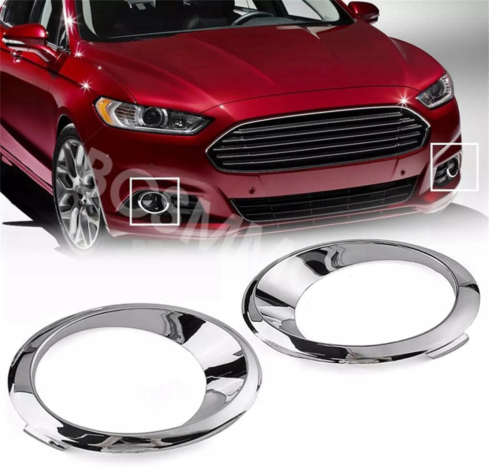 ya 23 10.7 baidi Front Left/Right Chrome Fog Light Bezel Trim Ring Fit for d Mondeo 2013-2016