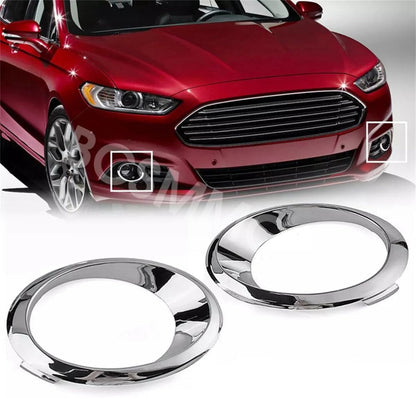 ya 23 10.7 baidi Front Left/Right Chrome Fog Light Bezel Trim Ring Fit for d Mondeo 2013-2016