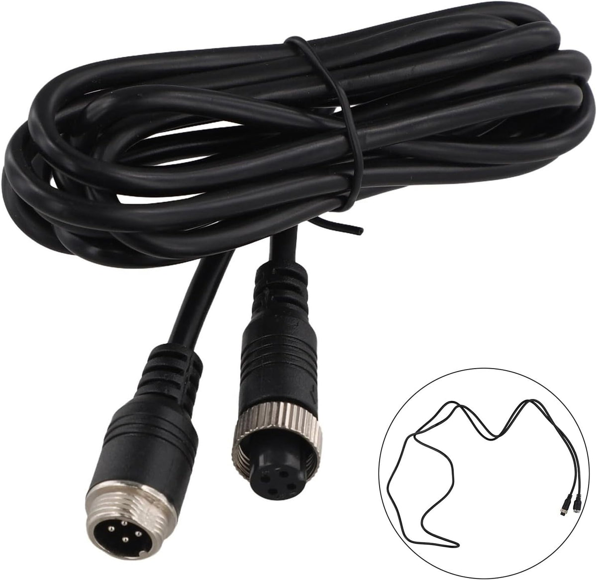 ya 4 8.14 2M 4-Pin Video Extension Cable Wire for Car Bus Truck Reversing Rear View C