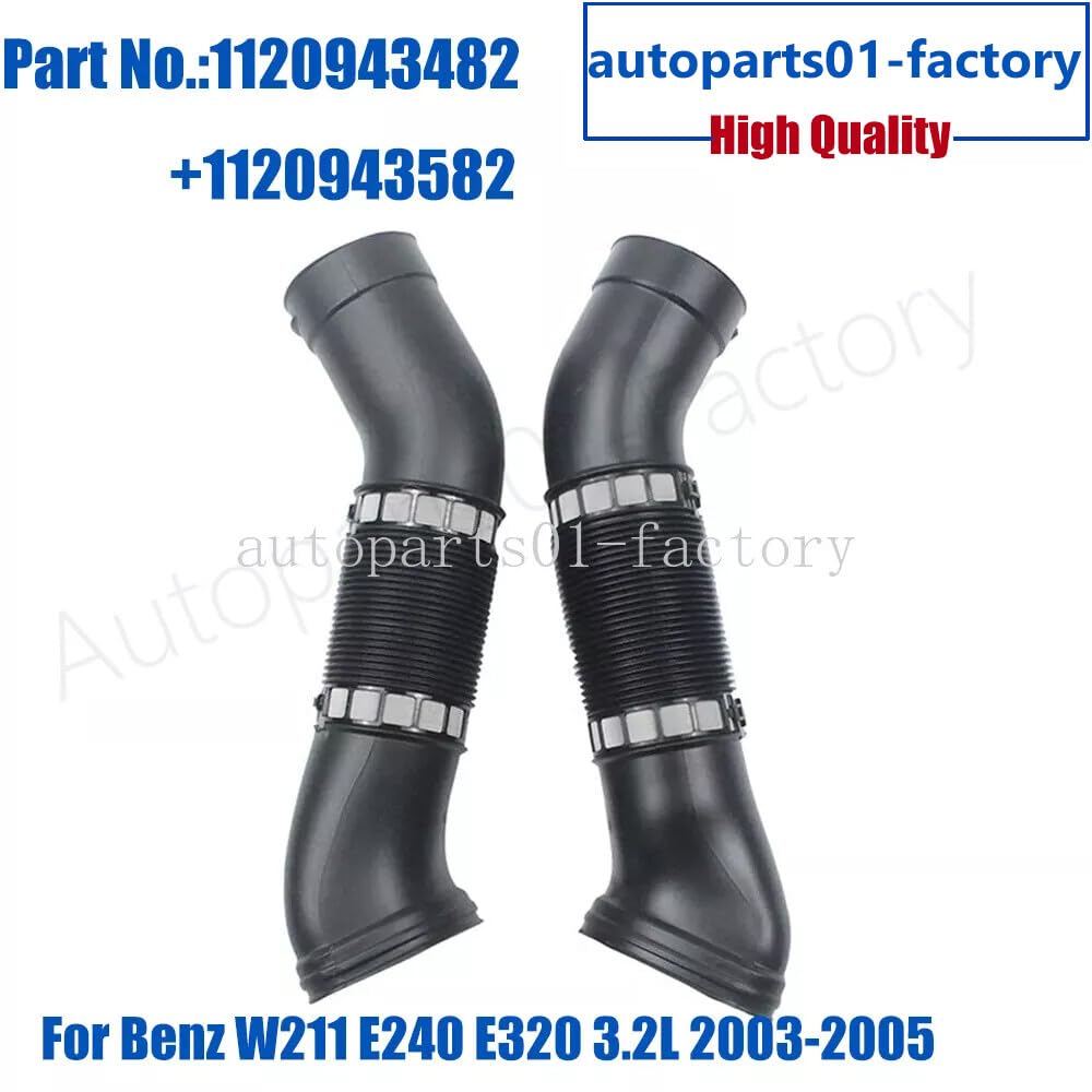 ya 7 8.24 baidi 1 Set of Left and Right Intake Pipe Hoses Suitable for Mercedes W211 E240 E320