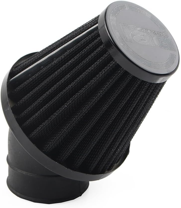 ya 5 8.10 42mm Motorcycle Air Intake Filter Cleaner Rubber Bend Inlet Stainless Steel Mesh