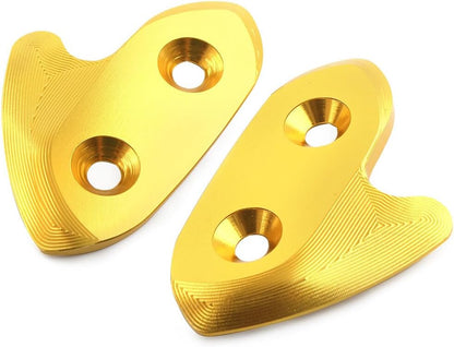 ya 2 8.15 Gold Rearview Mirror Block Off Base Plates Cover for Yamaha YZF-R1 2015 2016-19