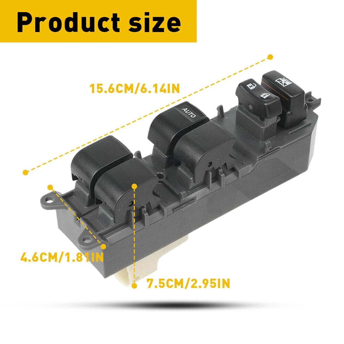 ya 4 8.8 New Master Power Window Door Switch for 2007-2014 for Toyota for Camry 84820-02190 Black 