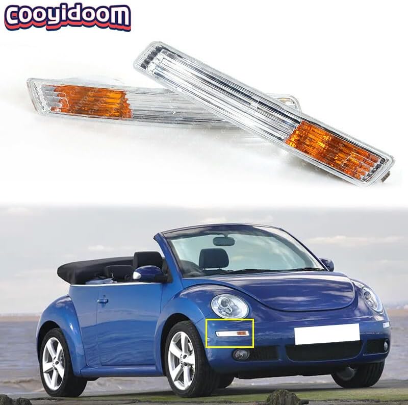 ya 11 9.14 baidiFront Lamp Daytime Running Lamp Bumper Turn Signal Light for VW Beetle 2006-2010