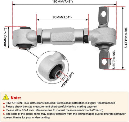 ya 13 9.15 baidi Rear Lower Control Arm Front Upper Rear Camber Kit for Honda for Civic EK 1996-2000
