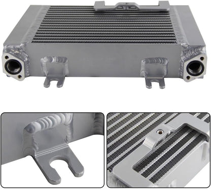 ya 12 10.8 baidi Upgrade Aluminum Oil Cooler Drop-in Fitment for 2009-2019 for Nissan R35 GT-R Silver