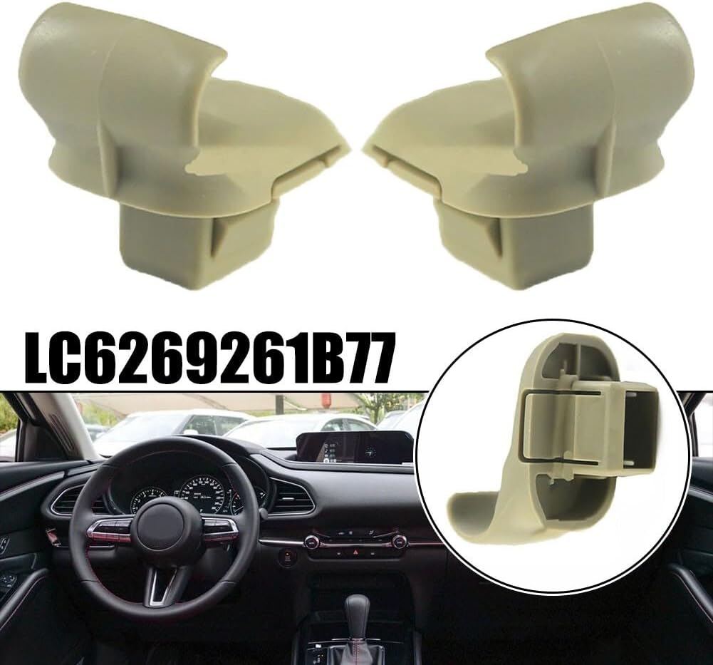 ya 6 8.14 2pcs Car Beige Sun Visor Clip LC6269261B77 for for Mazda 3 5 6 CX-7 CX-9 for RX-8