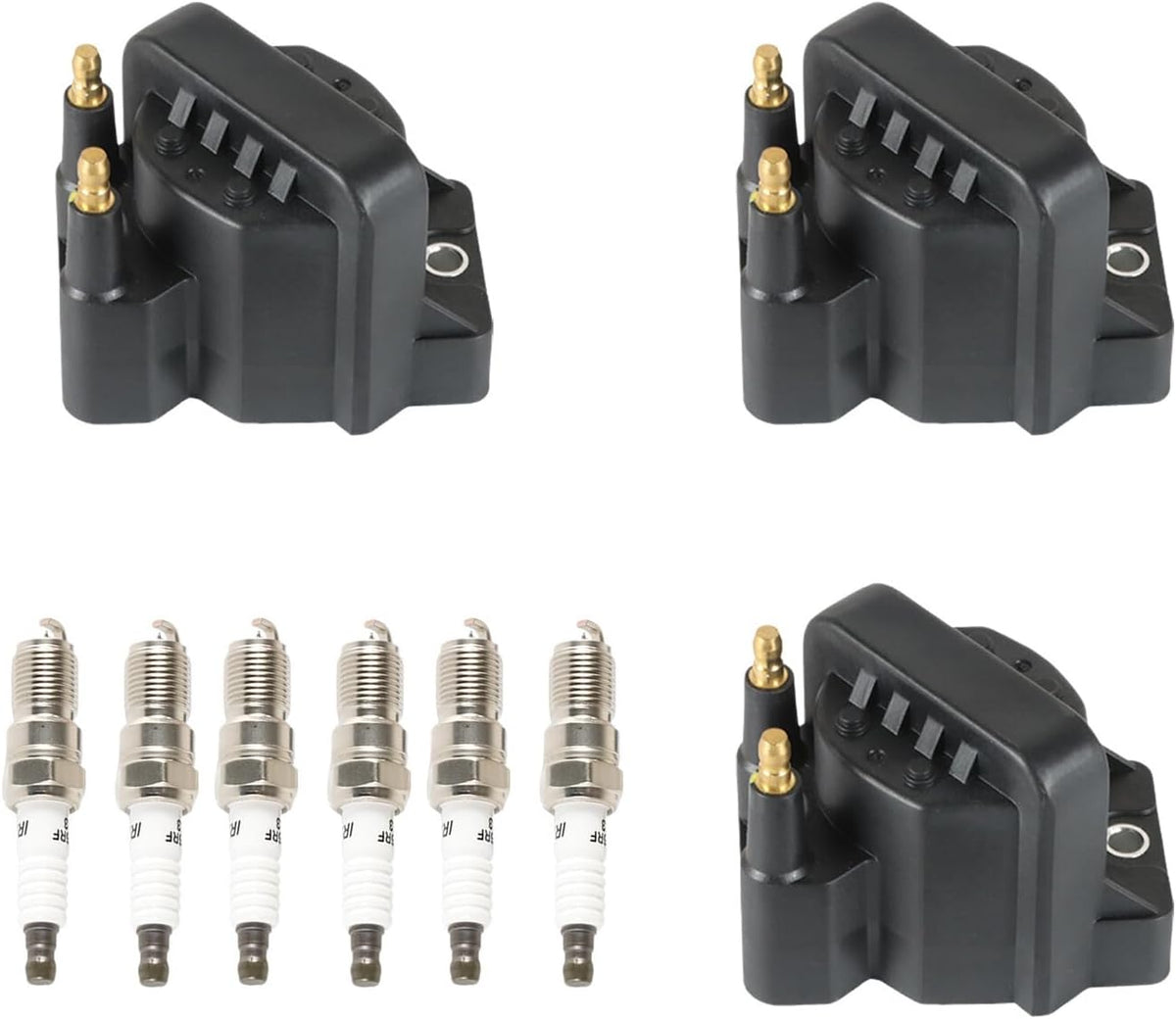 ya 9 10.24 For 05-10 for Chevrolet Impala DR39+3951 3*Ignition Coils+ 6*Iridium Spark Plug