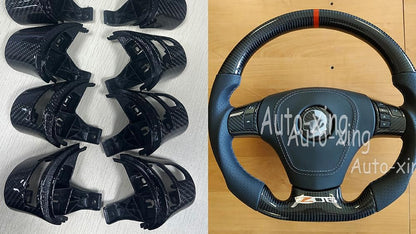 ya 5 8.10 Fits for Corvette C6 Carbon Fiber Button CoverSteering Wheel Trim Replace 2006+