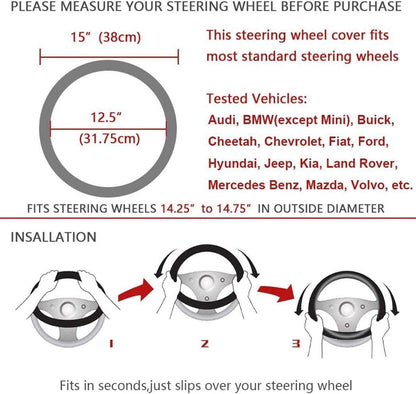 ya 4 8.24 baidi 38cm 15 inch diamond car steering wheel cover with armrest box pad 38cm 15 inch