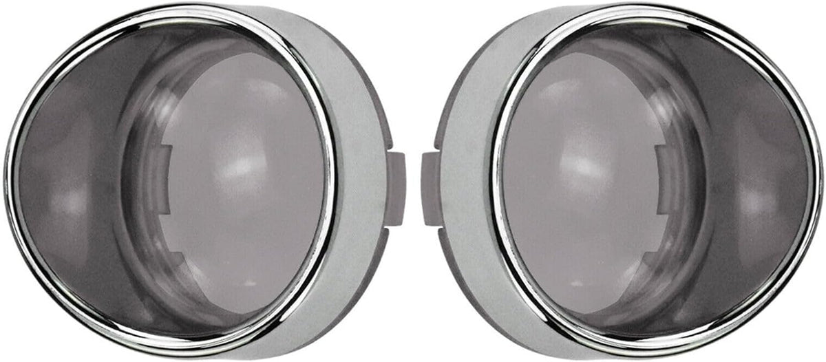 ya 4 8.8.2 2-piece smoked turn signal lens chrome decorative ring f for Ram e sun visor suitable for Harley Sportster