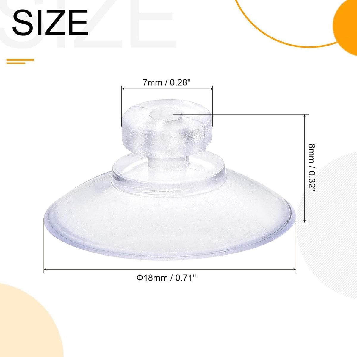 ya 26 10.21 baidi 20pcs Suction Cup Without Hooks 18mm Dia. Wall Hanger for Home Transparent PVC