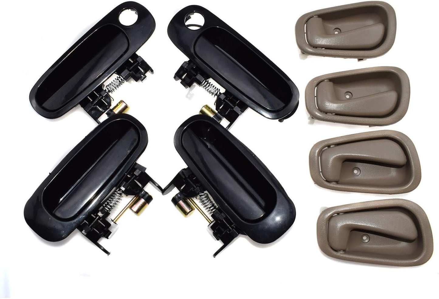 ya 2 8.15 Black Outside Beige Inside Door Handle for Toyota for Corolla 1998-2003 8Pcs