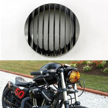 ya 6 8.14 5 3/4 Black CNC Aluminum Headlight Grill Cover for Harley Sportster 883 1200
