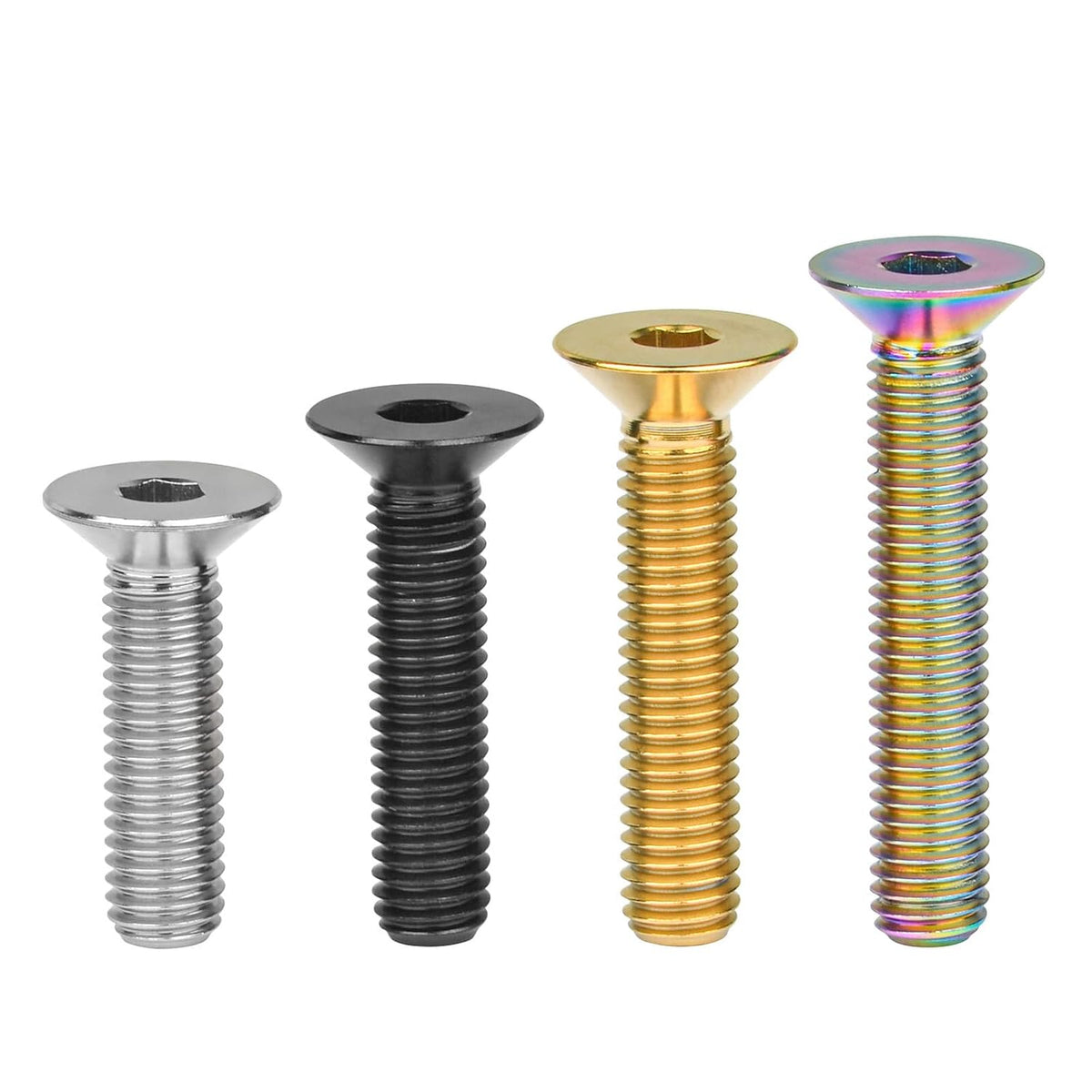 ya 16 10.20 baidi Titanium Bolt M4 M5 M6 Flat Head/Countersunk Socket Cap Screw Bicycle Motorcycle-2