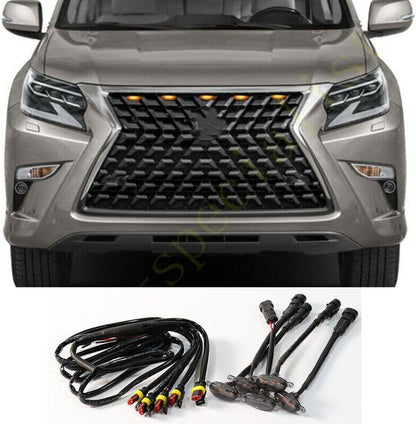 ya 7 8.24 baidi Fit for Lexus GX460 2020-2021 Grille LED Amber Light Raptor Style Front 5P Trim