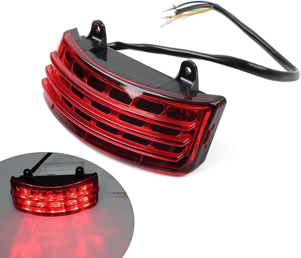 ya 10 9.16 zhengce Tri-Bar LED Rear Tail Brake Mudguard Light fit For Harley Road King Street